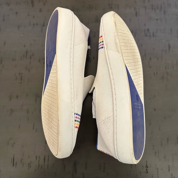 Rothy’s White Rainbow The Kids Sneaker - Picture 2 of 7